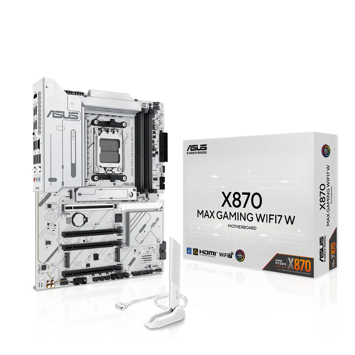 ASUS X870 MAX GAMING WIFI7 WHITE (ATX. X870. AM5. DDR5)