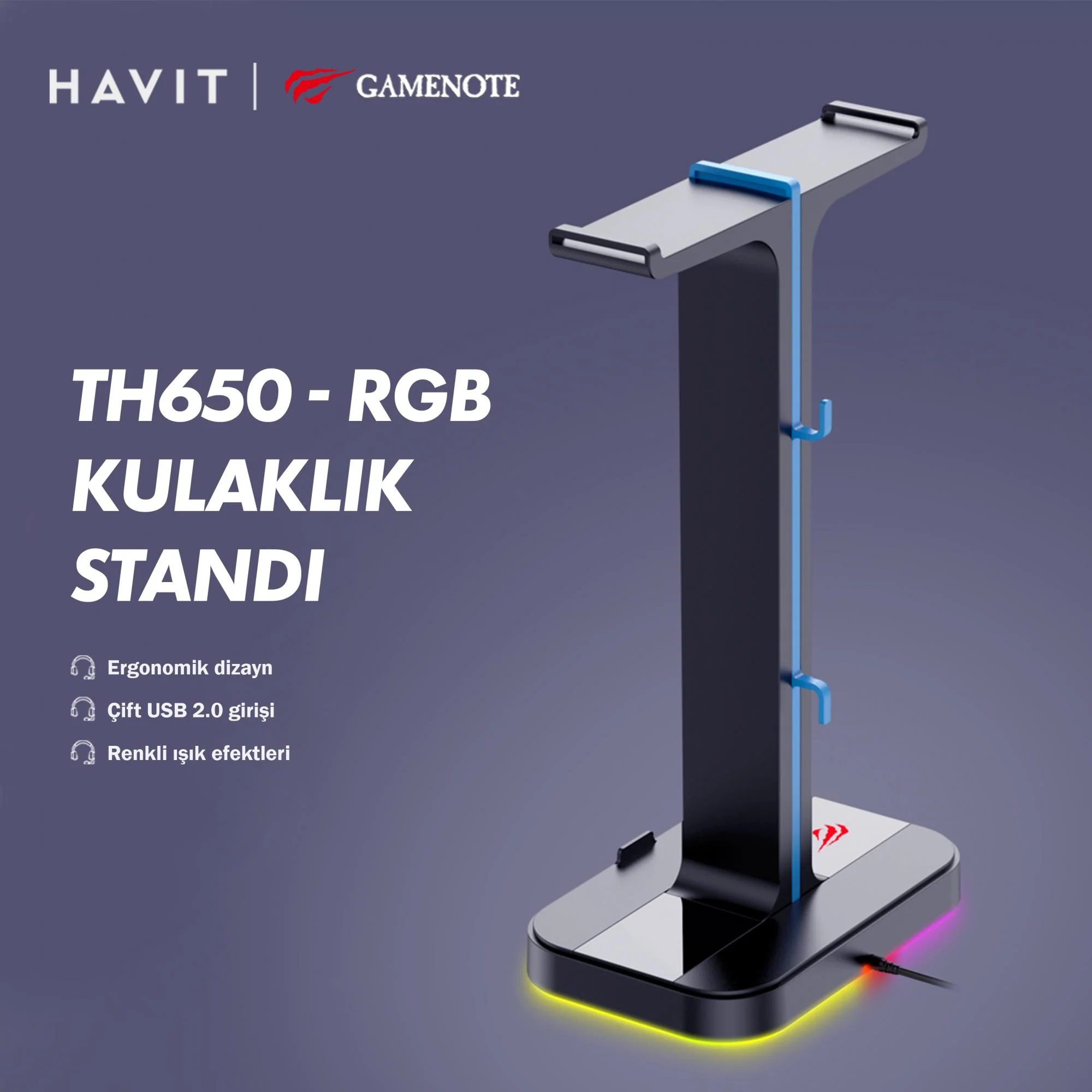 Headphone stand Havit TH650 RGB
