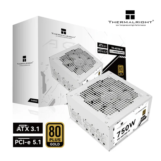 Thermalright TR-AG 750-W. 80+ Gold modular PSU. SFX. Hvid