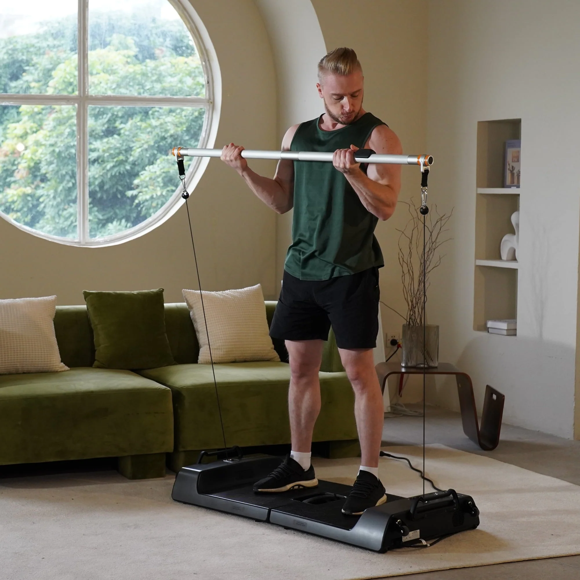 Motion Space Smart Trainer | 6 in 1 Home Gym Fitness Equipment, Adjustable Full Body Resistance Training, Workout Equipment with APP, Multifunctional Weightlifting with Eccentric, Isokinetic Modes