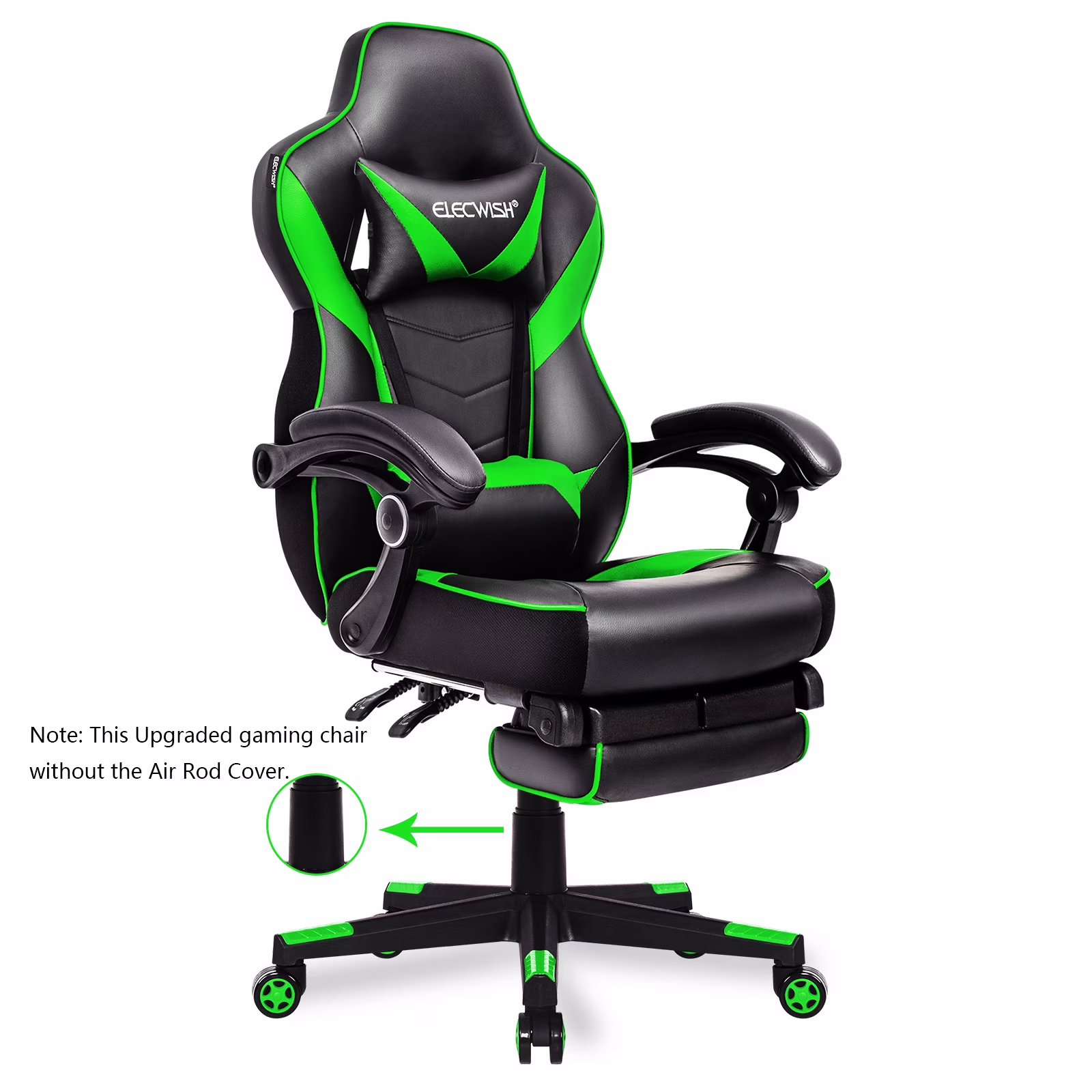 Elecwish Adjustable & Ergonomic Swivel Gaming Chair, White