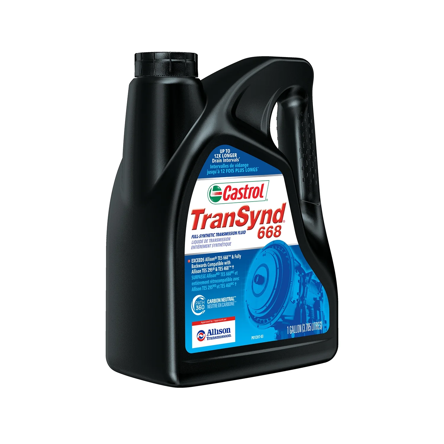 Castrol TranSynd 668 Full Synthetic Automatic Transmission Fluid, 1 Gallon, Case of 3