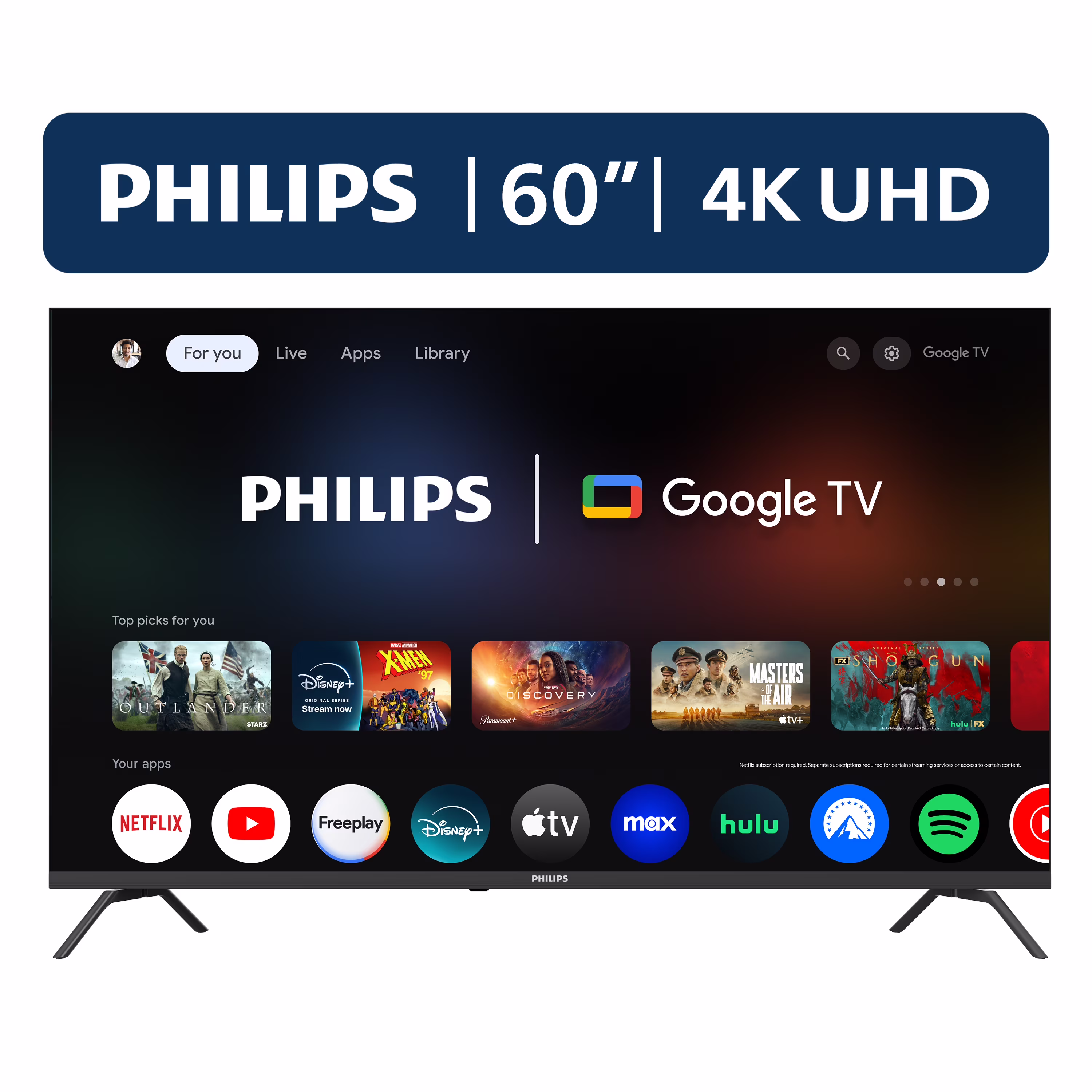 Philips 60�� Class 4K Ultra HD (2160p) Google Smart LED TV (60PUL7555/F7)