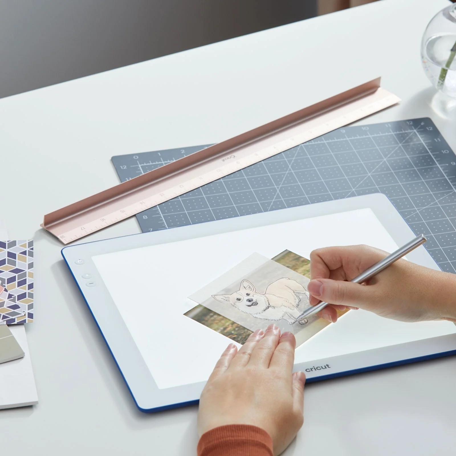 Cricut BrightPad Go Premium Vinyl and Essential Vinyl Tools Bundle