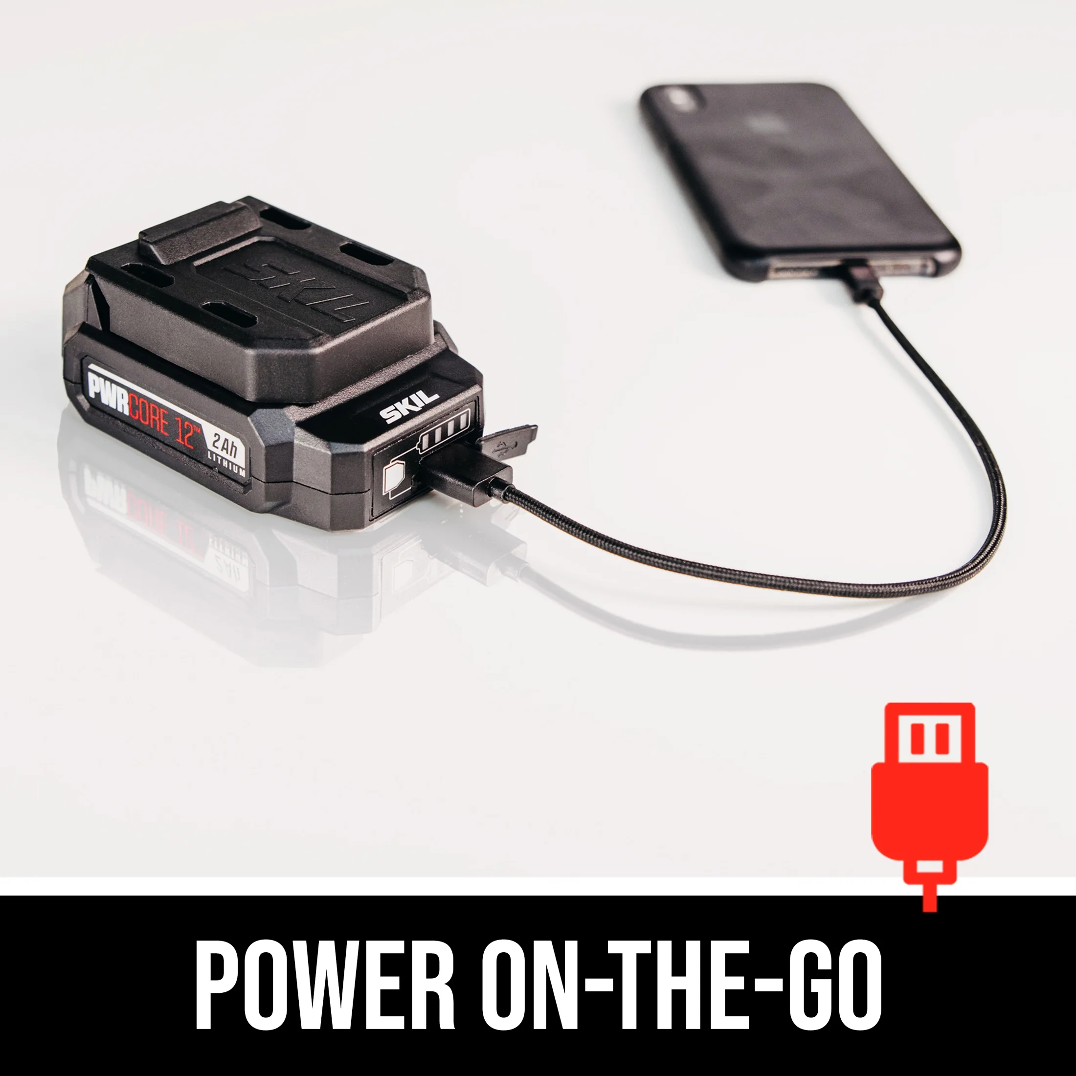 SKIL RI574502 12V Brushless 1/4'' Hex Right Angle Impact Driver Kit with 2.0Ah Battery & Charger