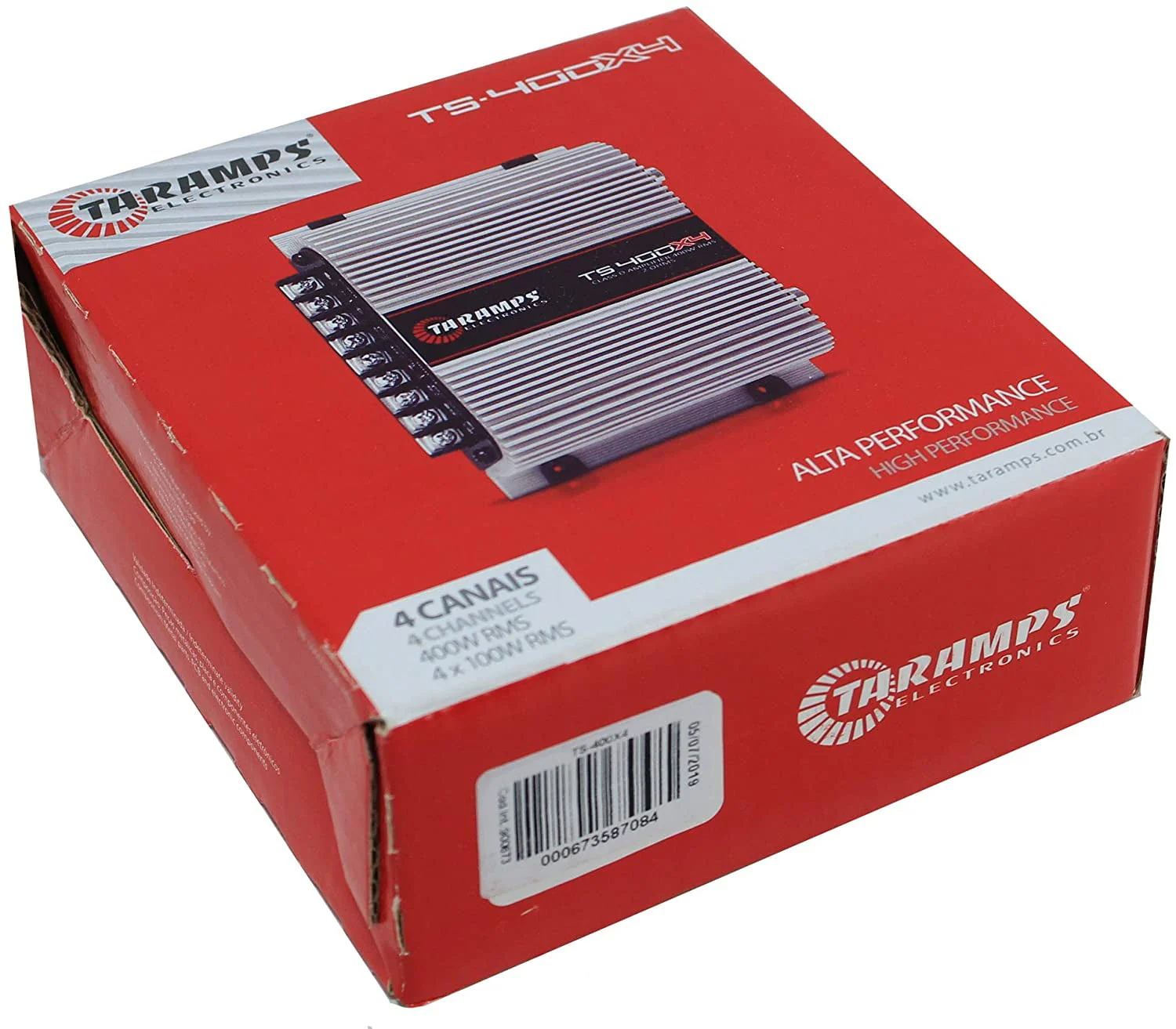 Taramps TS400X4 Full Range 2 Ohm 4 Channel 400W Class D Car Audio Amplifier