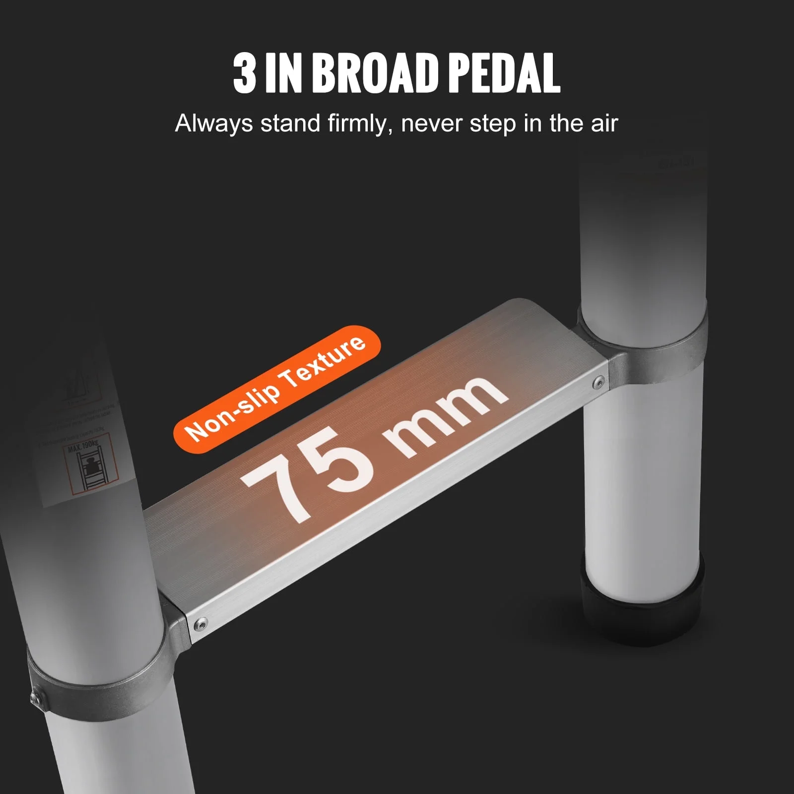 BENTISM 15 FT Telescoping Ladder, 400 lbs Load Capacity Aluminum Telescopic Extension Ladder, Multi-purpose Collapsible Ladder for RV, Home or Outdoor Work