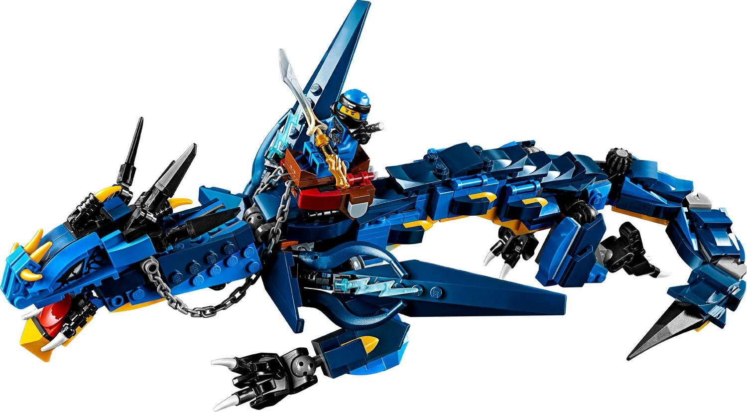 LEGO NINJAGO Masters of Spinjitzu: Stormbringer 70652 Ninja Toy Building Kit with Blue Dragon Model for Kids. Best Playset Gift for Boys (493 Piece)